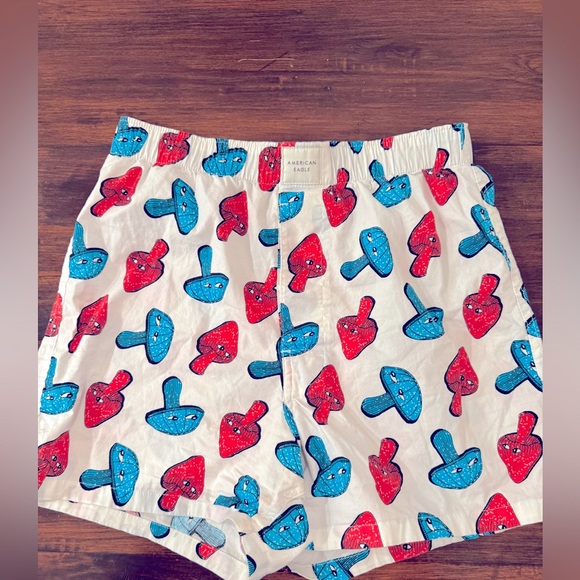 American Eagle Outfitters Other - American Eagle Pink and Blue Mushroom men’s boxers size XS